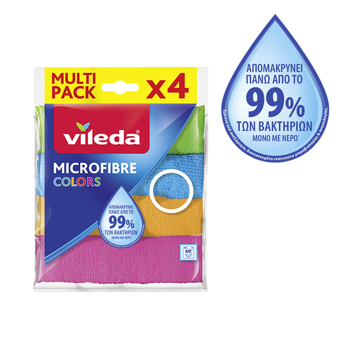 Vileda Colors - Πετσέτα μικροϊνών για όλες τις χρήσεις (4τμχ)
