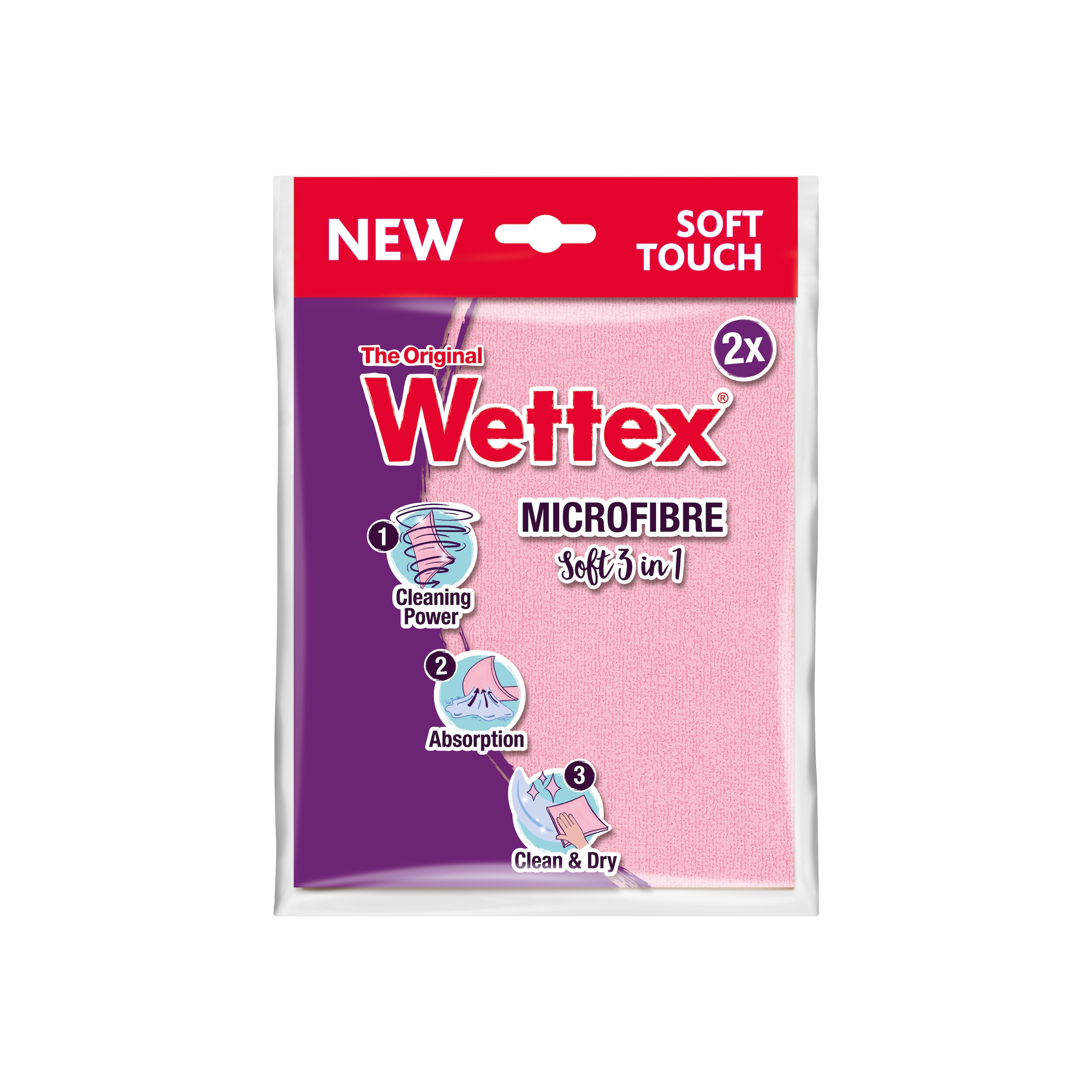 Wettex Πετσέτα Μικροϊνών Soft 3IN1 (2τμχ)