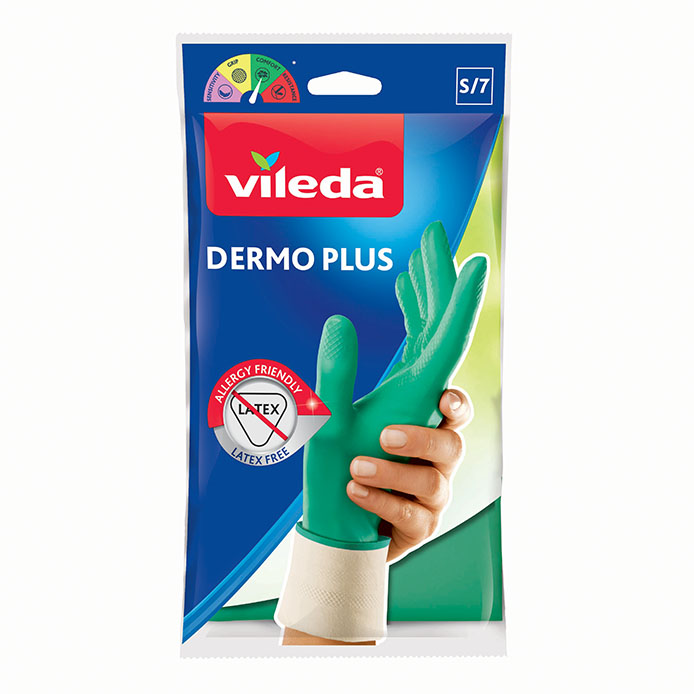 Vileda Dermo Plus - Γάντια οικιακής χρήσης νιτριλίου Small