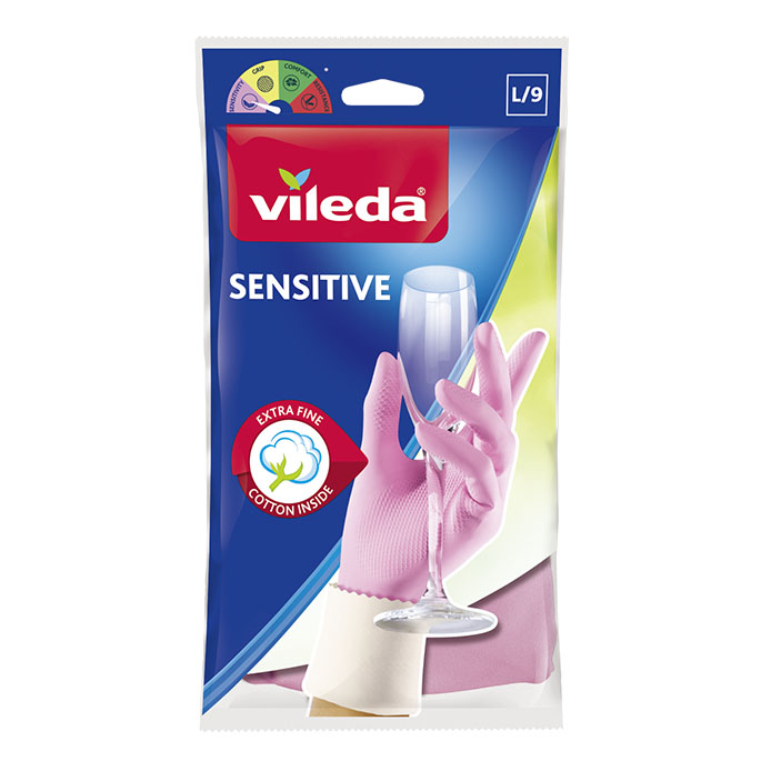 Vileda Γάντια Οικιακής Χρήσης Sensitive Large
